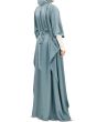 Liyana_Hand_Embroidered_Grey_Kaftan_Back View_IslamicShop.in