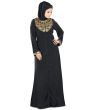 Fiddah_Gold_Hand_Embroidered_Burqa_FrontVIew_IslamicShop.in