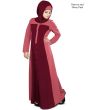 Hibah_Abaya_Maroon&DustyPink_IslamicShop.in