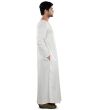 Aarish_White_Galabiyya_Side View_IslamicShop.in