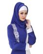 Asbah_Crepe_Royal_Blue_&_White_Abaya_CloseupView_IslamicShop.in