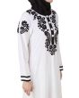 Asil_Rayon_White _Abaya_CloseUp View_IslamicShop.in
