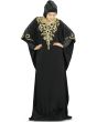 Nayyab_Hand_Embroidered_Black_Kaftan_Angle View_IslamicShop.in