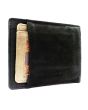 Jet Black Leather Wallet_BackView_IslamicShop.in