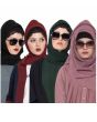 Black, Maroon, Dark Green, Mauve