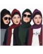 Black, Maroon, Dark Green, Purple