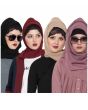 Black, Maroon, Mauve, Dark Beige