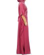 Rubaa_Hand_Embroidered_Rose_Pink_Kaftan_Side View_IslamicShop.in