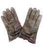 Dark Brown Leather Gloves_Back View_IslamicShop.in