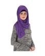 Plain Jersey Hijab (Purple)_Angle View_IslamicShop.in