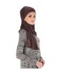 Plain Jersey Hijab (Coffee)_Angle View_IslamicShop.in