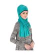 Plain Jersey Hijab (Rama Green)_Right View_IslamicShop.in