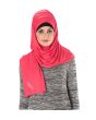 Plain Jersey Hijab (Coral)_Normal View_IslamicShop.in