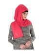 Plain Jersey Hijab (Coral)_Right View_IslamicShop.in
