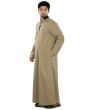 Ghanim_Brown_Galabiyya_Angle View_IslamicShop.in