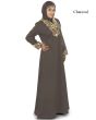 Hibbah_Black_Cotton_Abaya_Charcoal_IslamicShop.in