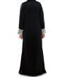 Iqra_Black_Burqa_Black Color Back View_IslamicShop.in