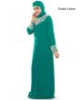 Iqra_Black_Burqa_Bottle Green Color _IslamicShop.in