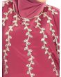 Rubaa_Hand_Embroidered_Rose_Pink_Kaftan_Close Up View_IslamicShop.in