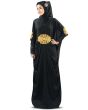 Amara_Gold_Embroidered_Black_Kaftan_Angle View_IslamicShop.in