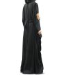 Amara_Copper_Embroidered_Black_Kaftan_Back View_IslamicShop.in