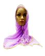 Polka Net Piping Border Hijab_IslamicShop.in