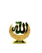 Allah Moon Green Showpiece Small_Without box_IslamicShop.in