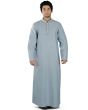 Nazeer_Blue_Cotton_Galabiyya_Main View_IslamicShop.in