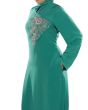 Nuzhat_Sea_Green_Abaya_Side View_IslamicShop.in