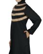Seemeen_Black_Cotton_Abaya_Side View_IslamicShop.in