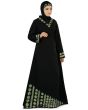 Seerat_Black_Abaya_Front View_IslamicShop.in