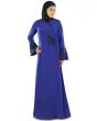 Shanum_Blue_Islamic_Abaya_FrontView_IslamicShop.in