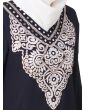 Sharmin_Navy_Blue_White_Kurti and Skirt_Close Up View_IslamicShop.in