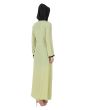 Wareesha_Crepe_Parrot_Green_Abaya_Back View_IslamicShop.in