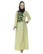 Wareesha_Crepe_Parrot_Green_Abaya_Front View_IslamicShop.in