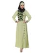 Wareesha_Crepe_Parrot_Green_Abaya_Main View_IslamicShop.in