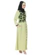 Wareesha_Crepe_Parrot_Green_Abaya_Side View_IslamicShop.in