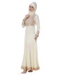 Zaeemah_Net_&_Crepe_Off_White_Abaya_LeftView_IslamicShop.in