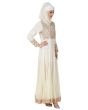 Zaeemah_Net_&_Crepe_Off_White_Abaya_RightView_IslamicShop.in