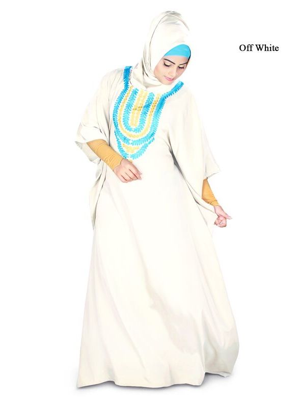 Aleena_Kaftan_Off White Front View_IslamicShop.in