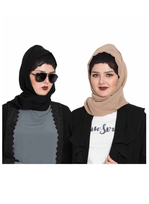 Black & Dark Beige