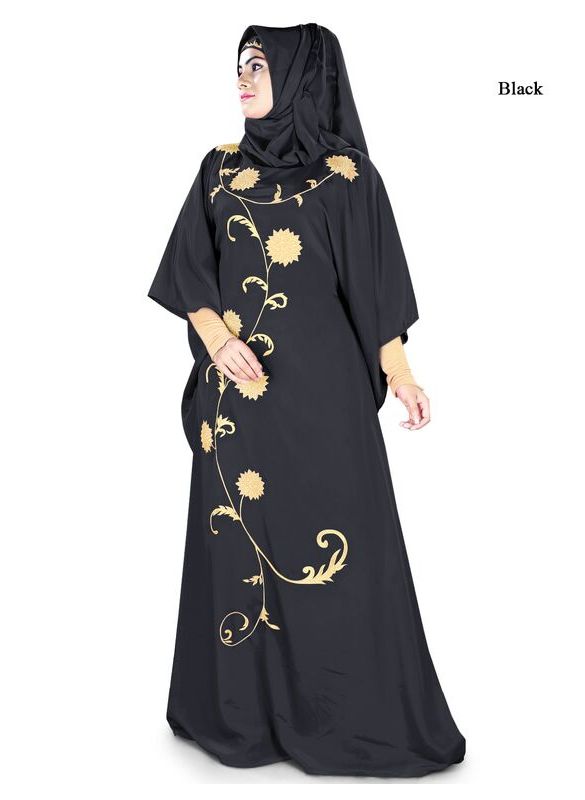 Aiza_Kaftan_Black Color_IslamicShop.in