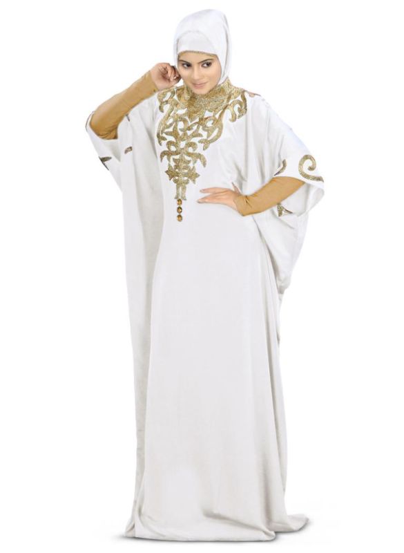 Nayyab_Hand_Embroidered_White_Kaftan_Angle View_IslamicShop.in