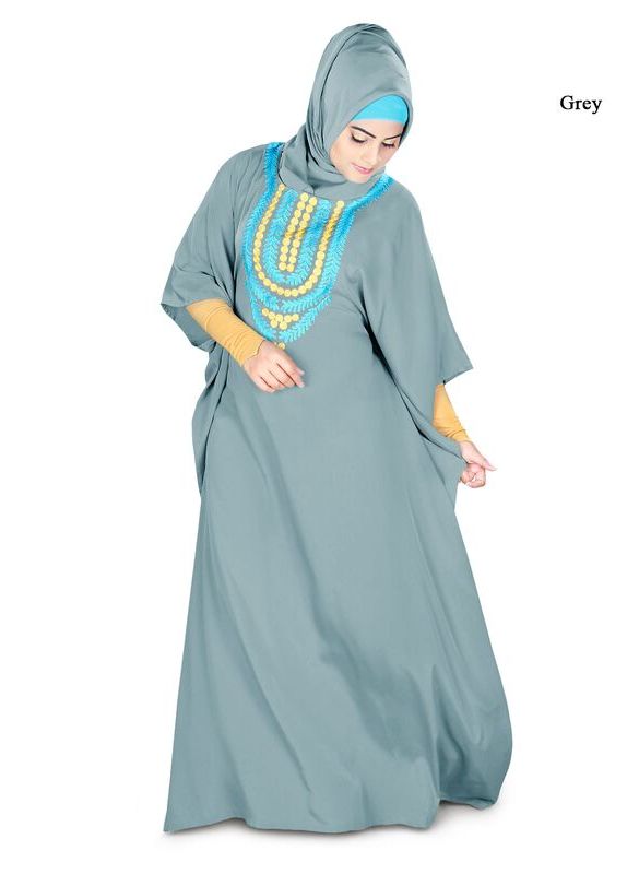 Aleena_Kaftan_Grey Color_IslamicShop.in