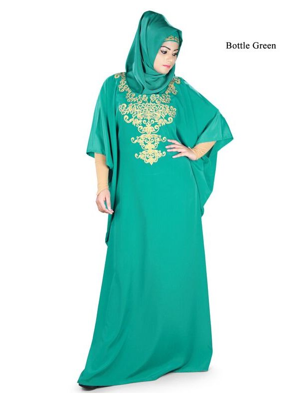 Ayana _Kaftan_BottleGreen_IslamicShop.in