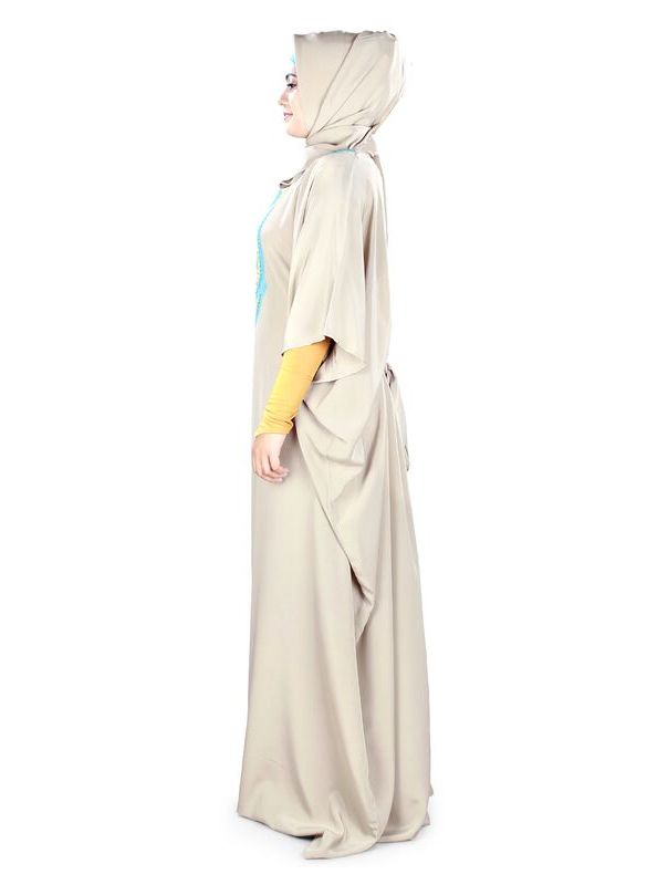 Aleena_Kaftan_Off White SideView_IslamicShop.in