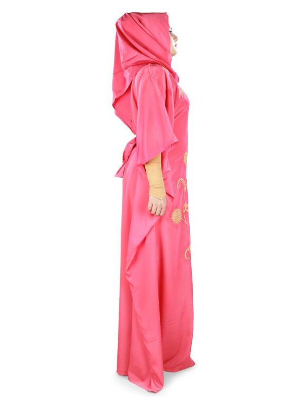 Aiza_Kaftan_Rose Pik Color Side  View_IslamicShop.in