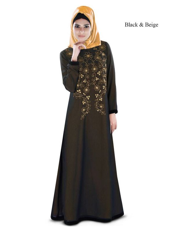 Aafreeda_Abaya_Beige Color_IslamicShop.in