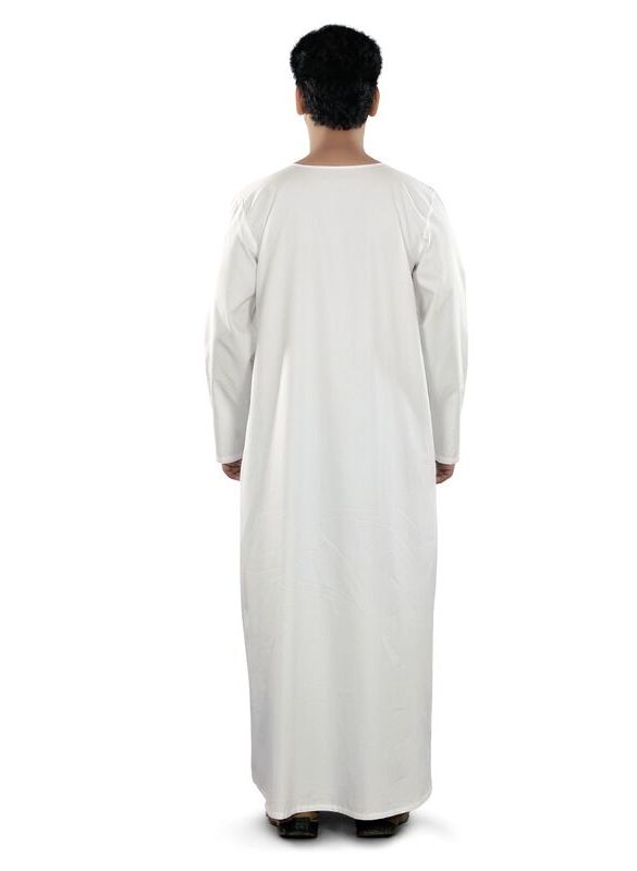Aarish_White_Galabiyya_Back View_IslamicShop.in