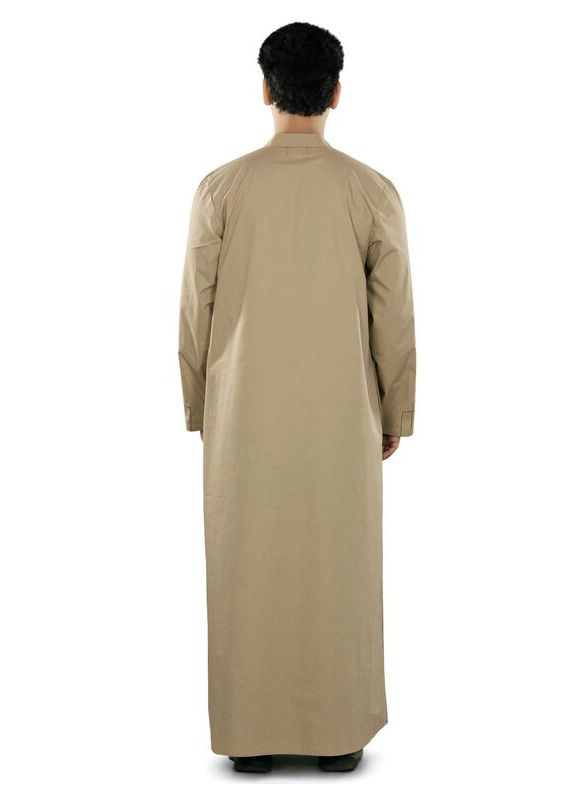 Ammar_Beige_Galabiyya_Back View_IslamicShop.in